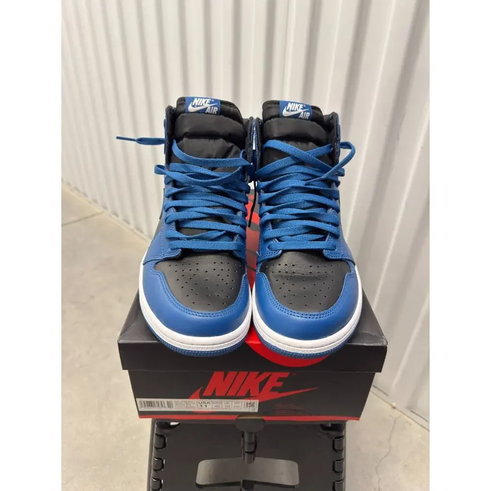 Nike Air Jordan 1 Dark Marina Blue Black Size 11 Men's - 555088-404 Retro OG